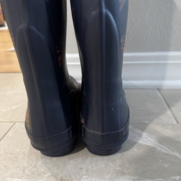 Sociology Women’s Tall Blue Floral Rain Boots Size 6 Waterproof Matte Rubber - Picture 6 of 8
